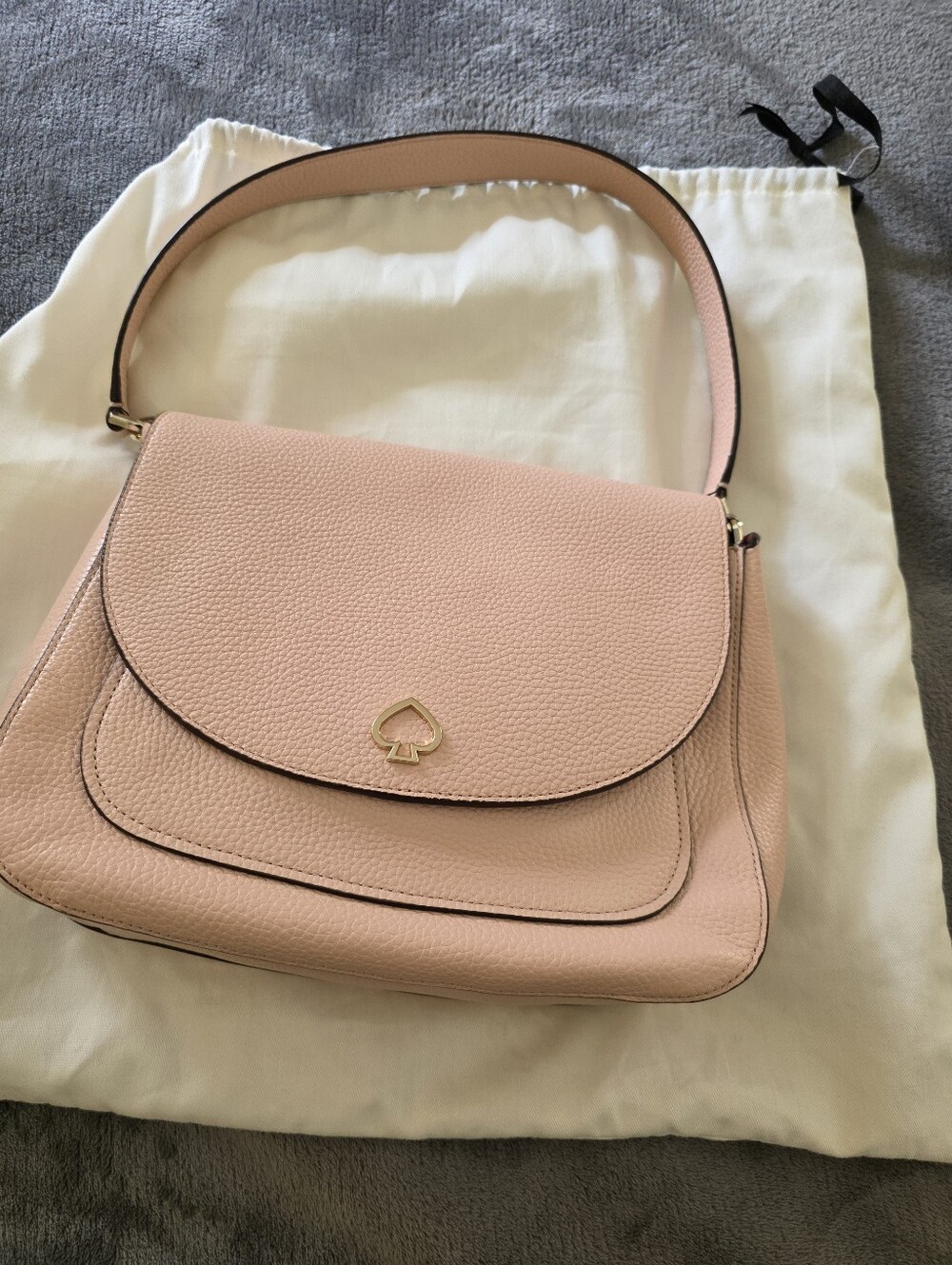kate spade Pebbled Leather Shoulder Bag with Gold Hardware
